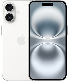 apple iphone 16 weiss vorne